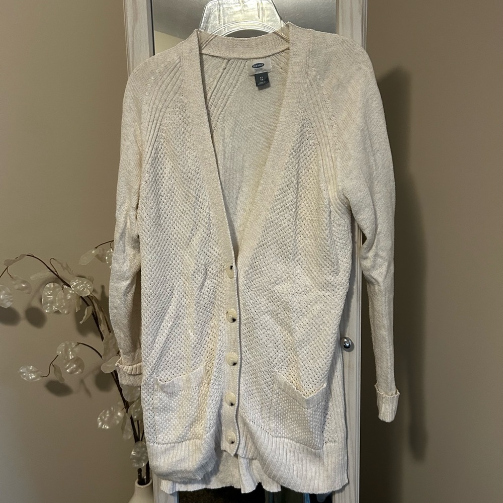 Old Navy Women's Beige Cardigan Sweater